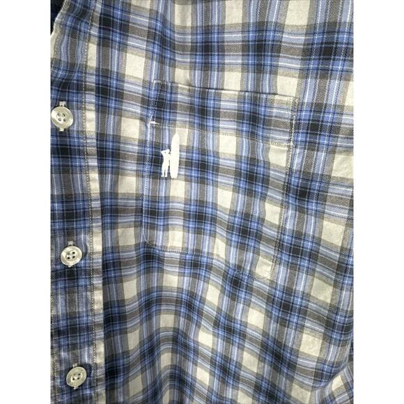 Johnnie O Men's Cotton L/S Button Shirt Blue Check Plaid Size Small - Picture 2 of 4